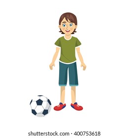 boy football player vector