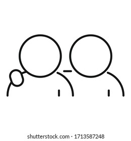 Boy friendship icon. Outline boy friendship vector icon for web design isolated on white background