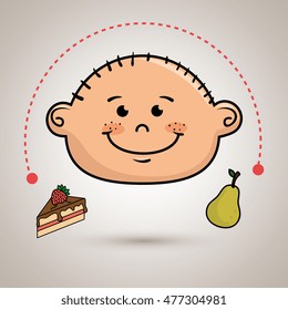 boy fruit cake dessert