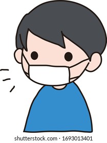 Boy gargle to prevent infection