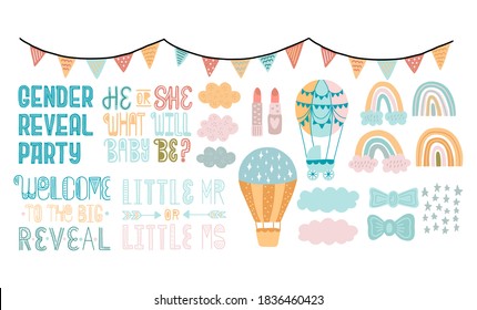 Boy or Girl? Gender Reveal Party Clip art