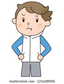 The boy gets mad