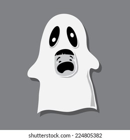 Boy in ghost character costume