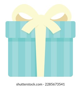 Vector de dibujos animados de icono de caja de regalo de chico. Partido de género. Revelar parte