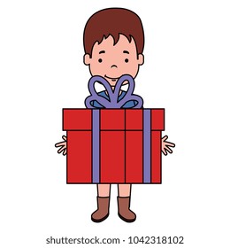 boy with gift character