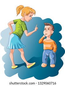 Boy Girl Arguing Stock Vector (Royalty Free) 1329060716 | Shutterstock