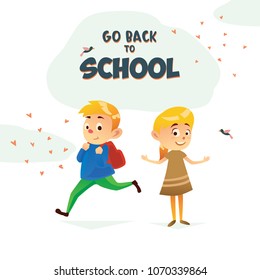 Boy and Girl Back To School