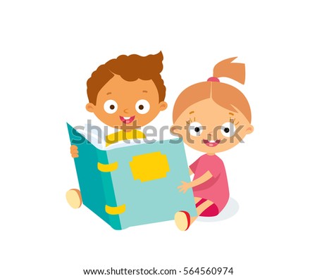 boy and girl with book