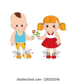 boy and girl character