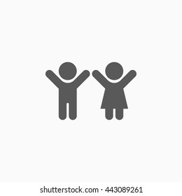 boy and girl, child icon - Shutterstock ID 443089261