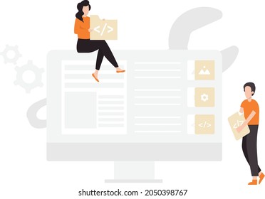 A boy or a girl doing web coding.