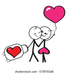 Boy Girl Fell Love Close Together Stock Vector (Royalty Free) 573970108 ...