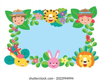 boy and girl in green jungle