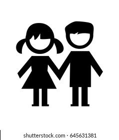 Boy Girl Holding Hands Silhouette Images Stock Photos Vectors Shutterstock
