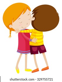 Girl Hugging Boy Drawing Images Stock Photos Vectors Shutterstock