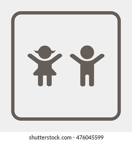 Boy and girl icon.