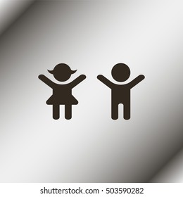 Boy and girl icon.