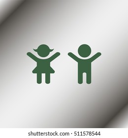 Boy and girl icon.