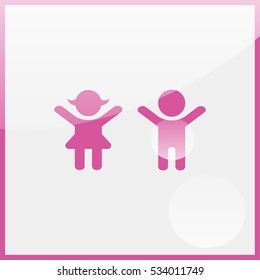 Boy and girl icon.