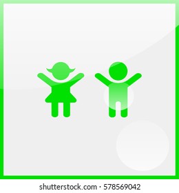 Boy and girl icon.