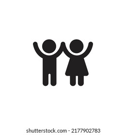 Boy and girl icon, vector illustration