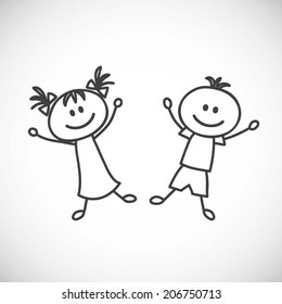 Girl Boy Drawing Images Stock Photos Vectors Shutterstock