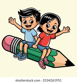 A boy and a girl kids icon