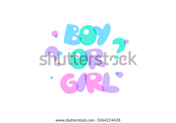 Boy Girl Lettering Vector Colorful Bubble Stock Vector (Royalty Free ...