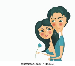 boy and girl in love