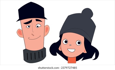 Boy and girl love couple , illustration , art , vector . romantic