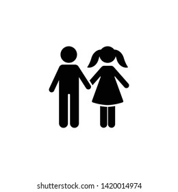 Boy, Girl, In Love, School, Icon. Element Of Children Pictogram. Premium Quality Graphic Design Icon. Signs And Symbols Collection Icon