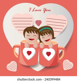 Boy and girl in love valentine 1