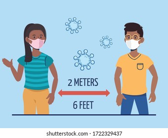 boy and girl with mask and not contact