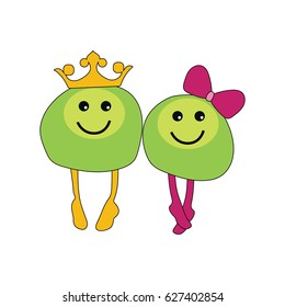 boy and girl peas