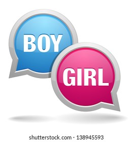 Boy or Girl speech bubbles