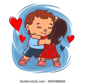 Girl Hugging Boy Drawing Images Stock Photos Vectors Shutterstock