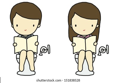 Boy and Girl in toilet