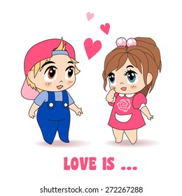 Boy And Girl, Vector Illustration