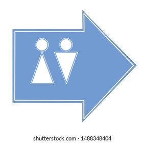 Boy and girl. Vector illustration. Flat design. EPS 10. Man and woman icon flat vector stock illustration isolated sign wc. Male and female icon for web and mobile, modern minimalistic flat design. 