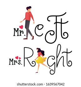 a boy and girl vector with lettering 