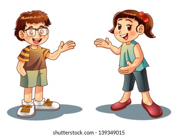 boy and girl welcome