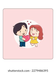 A boy giving his love to his girlfriend.