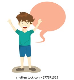 Boy Giving Information