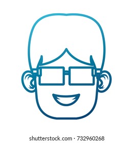 Boy with glasses cartoon