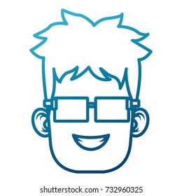 Boy with glasses cartoon