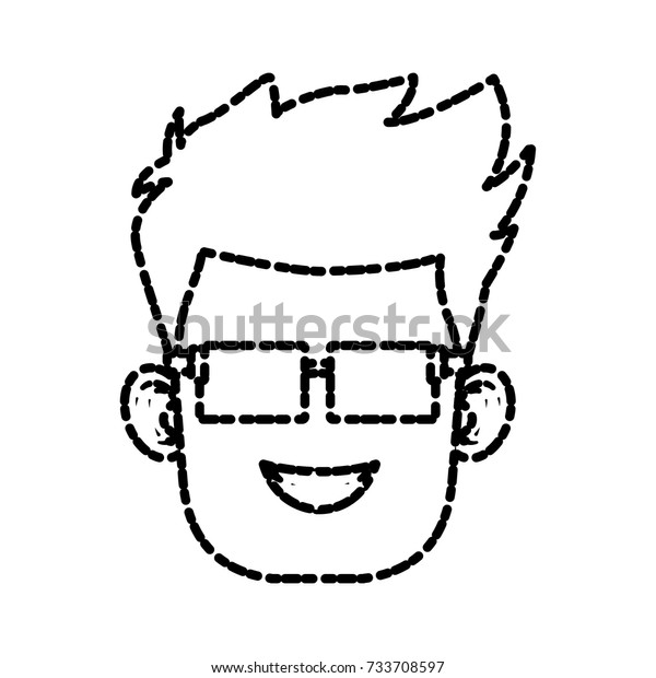 Boy Glasses Cartoon Stock Vector (Royalty Free) 733708597 Shutterstock