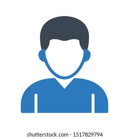 boy glyph colour vector icon