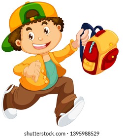 Un niño que va a la escuela