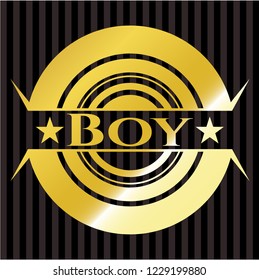 Boy golden emblem