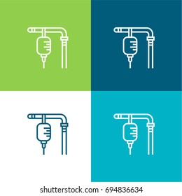Boy green and blue material color minimal icon or logo design
